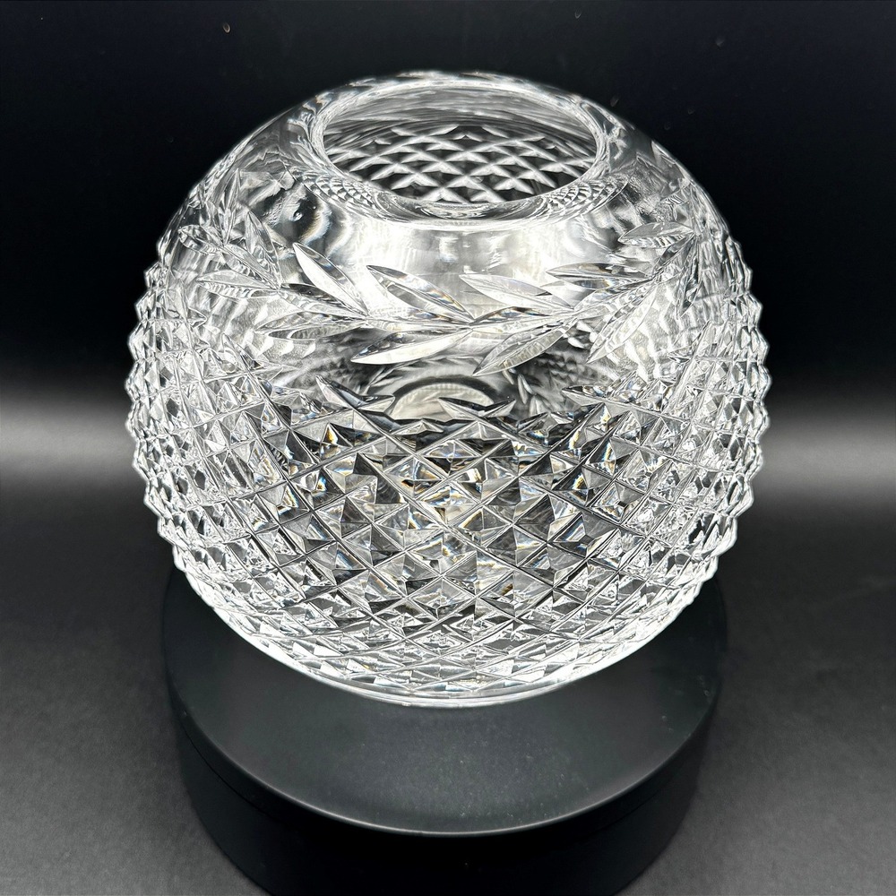 Vintage Waterford Lismore Rose Bowl Cut Crystal Centerpiece Gothic Mark Ireland - Picture 13 of 13